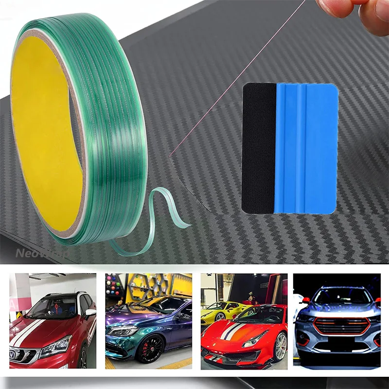 Vinyl Car Wrap Knifeless Tape Squeegee Design Line Cutting Tool Vinyl Film Wrapping Cut Tape 5/10/50M Auto Accessories car wrapping tools