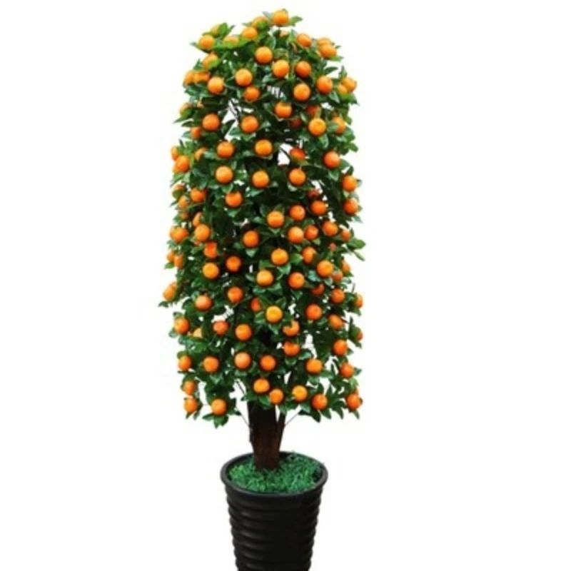 

Искусственное персиковое дерево, пластиковое дерево, украшение для гостиной, маленькие комнатные фруктовые оранжевые украшения в горшке