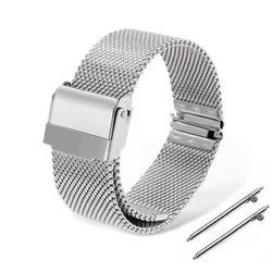 Elegant Stainless Steel Milanese Mesh Watch Strap Bracelet - 20mm (Silver)