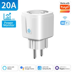 Smart WiFi/Zigbee Plug EU Socket with Power Monitoring & Timer - WIFI 20A
