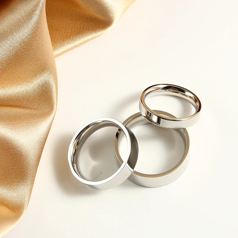 Soul Men 6mm Polish Flat 316L Stainless Steel Rings Male Female Wedding Engagement Band Classic Style Big Size 5 to 15 5