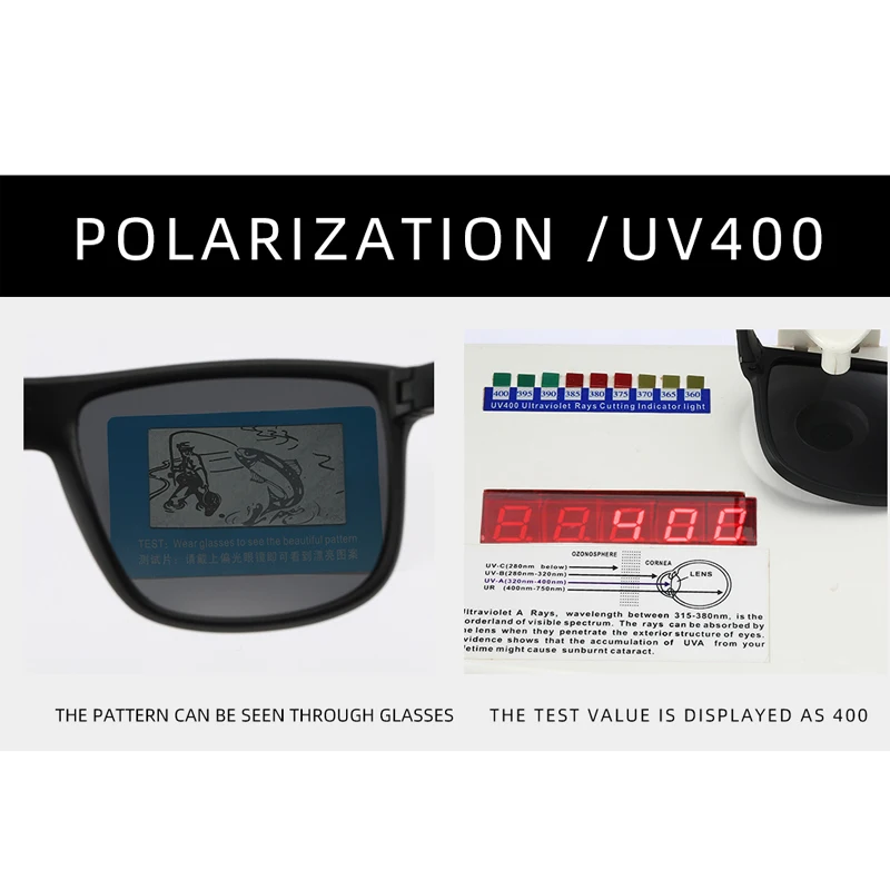 Polarized Sunglasses For Men Women Driving Travel Square Vintage UV400