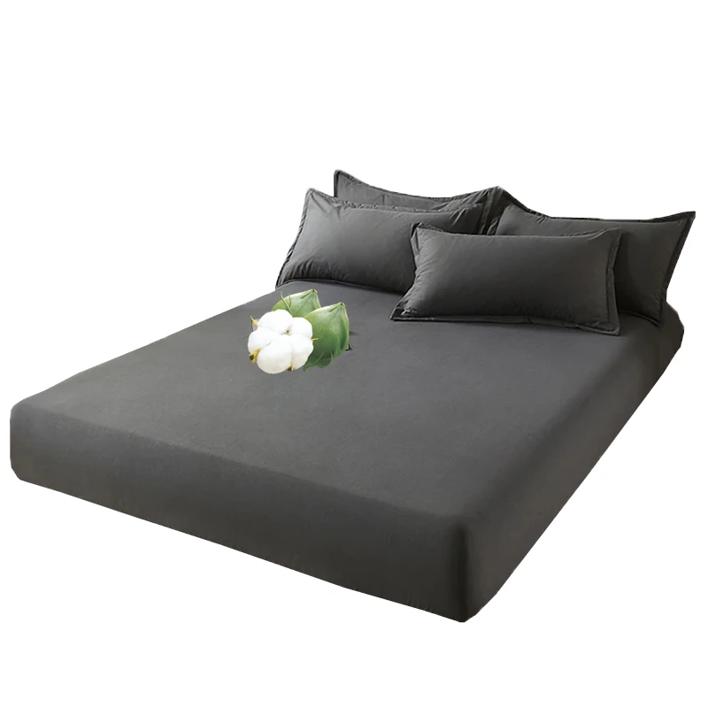 

Durable Mattress Cover No Pillowcase Non-Slip Hotel Protector Bedset Luxury Reactive Printing 100%Cotton Fitted Sheet Bedclothes