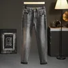 Gray Jeans Men's Spring and Autumn Trends High-End Affordable Luxury Men's Clothing Fashion Brand Slim Fit Long Skinny Pants 3