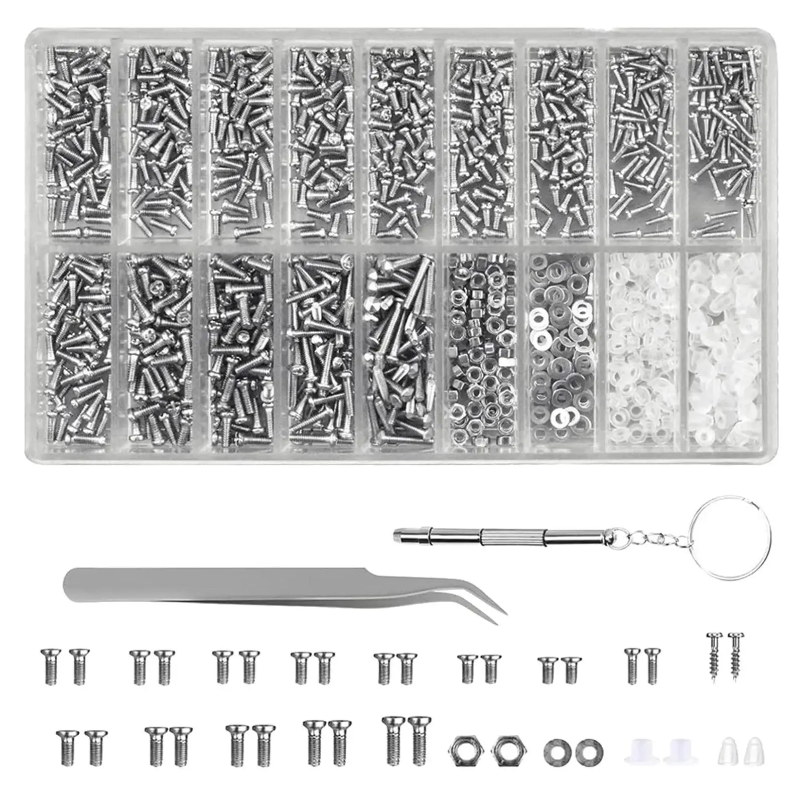 

1000 Pieces Eyeglasses Repair Kit Nose Pad Replacement for Clock Eyeglass
