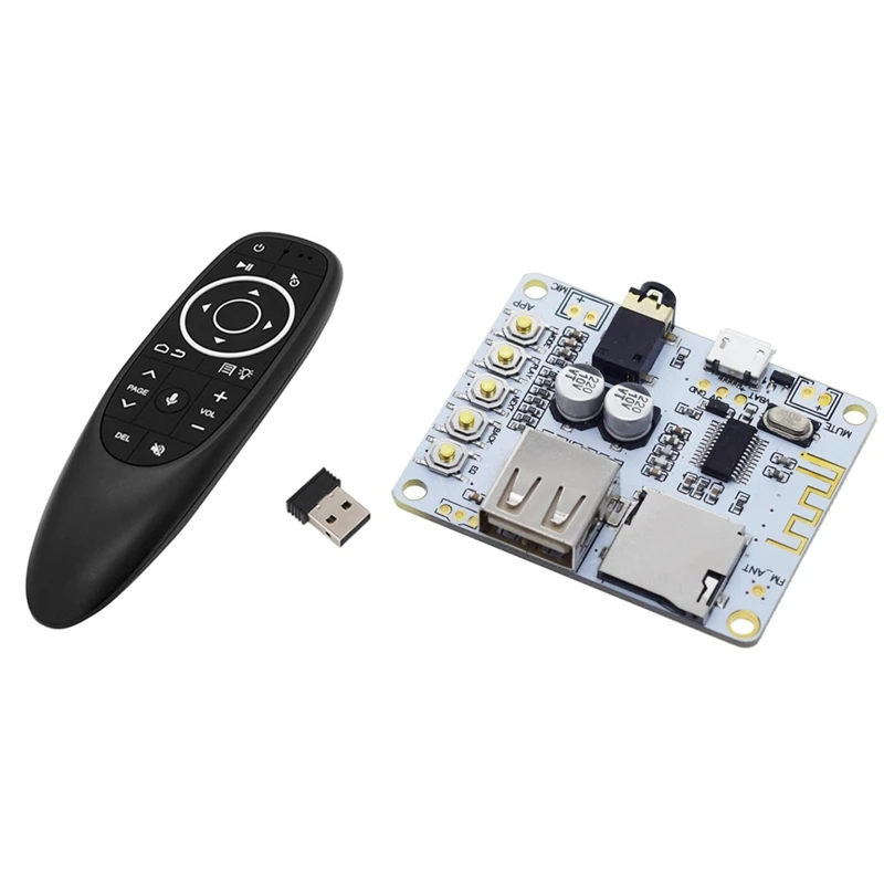 

Плата аудиоресивера с Bluetooth, беспроводной стерео музыкальный модуль с G10S PRO, умный голосовой пульт дистанционного управления, беспроводная воздушная мышь