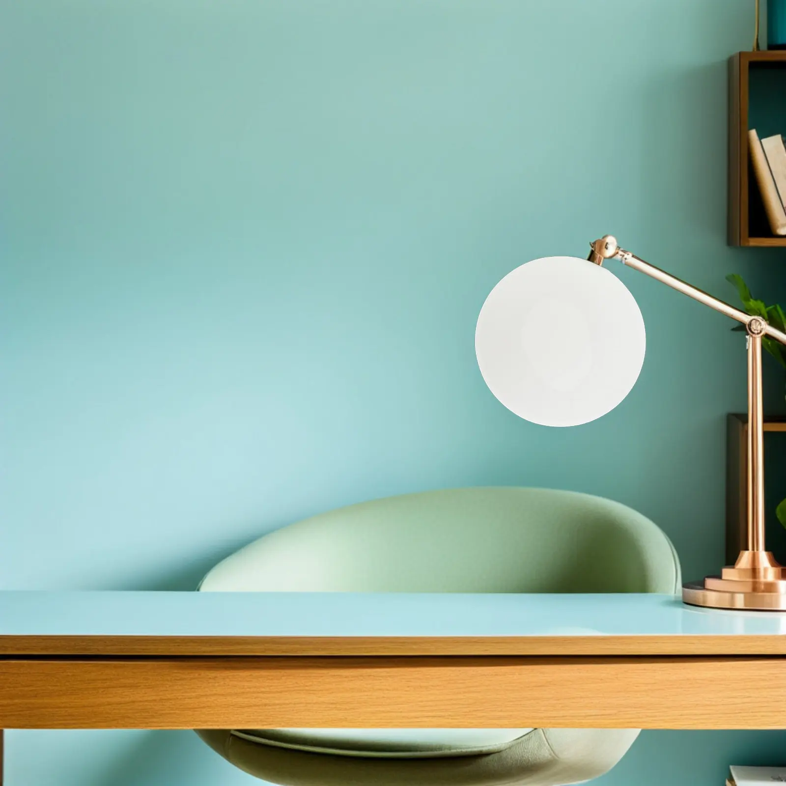 丸いフロストガラスランプシェード、白い球形ペンダントシーリング