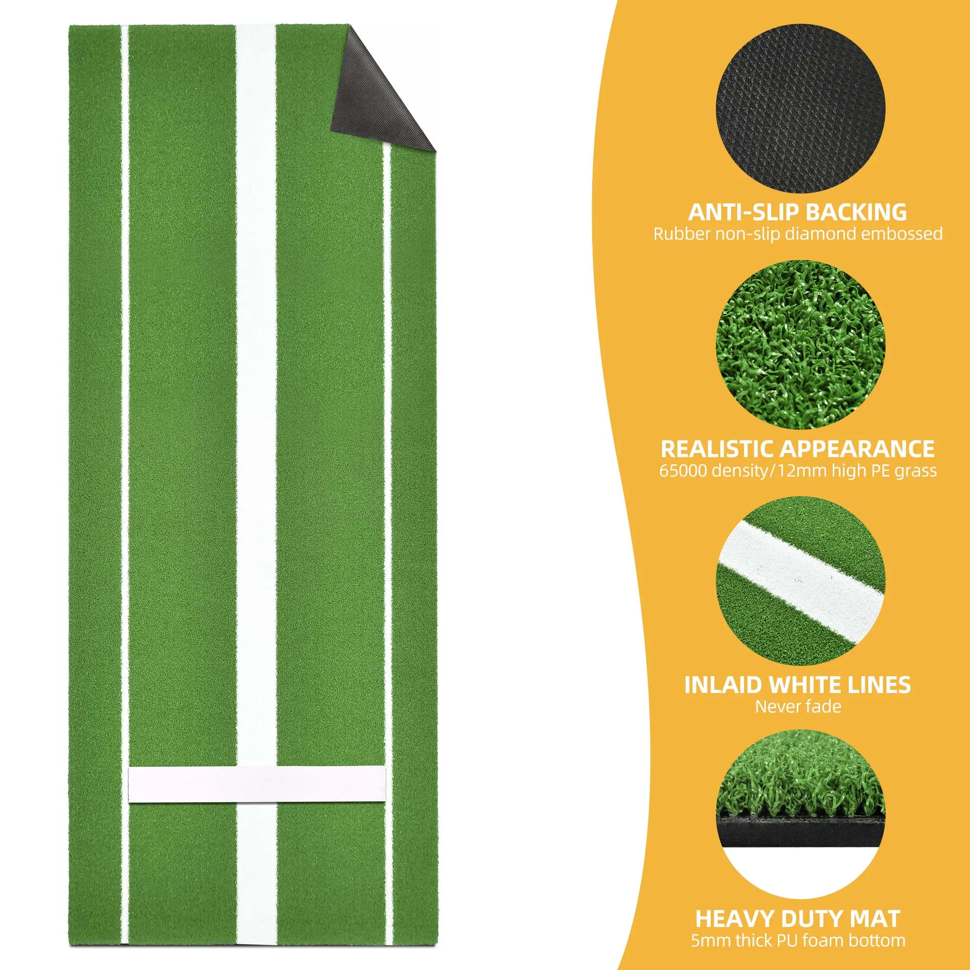 10X3FT Synthetic Grass Turf Baseball Softball Batting Practice Hitting Mat