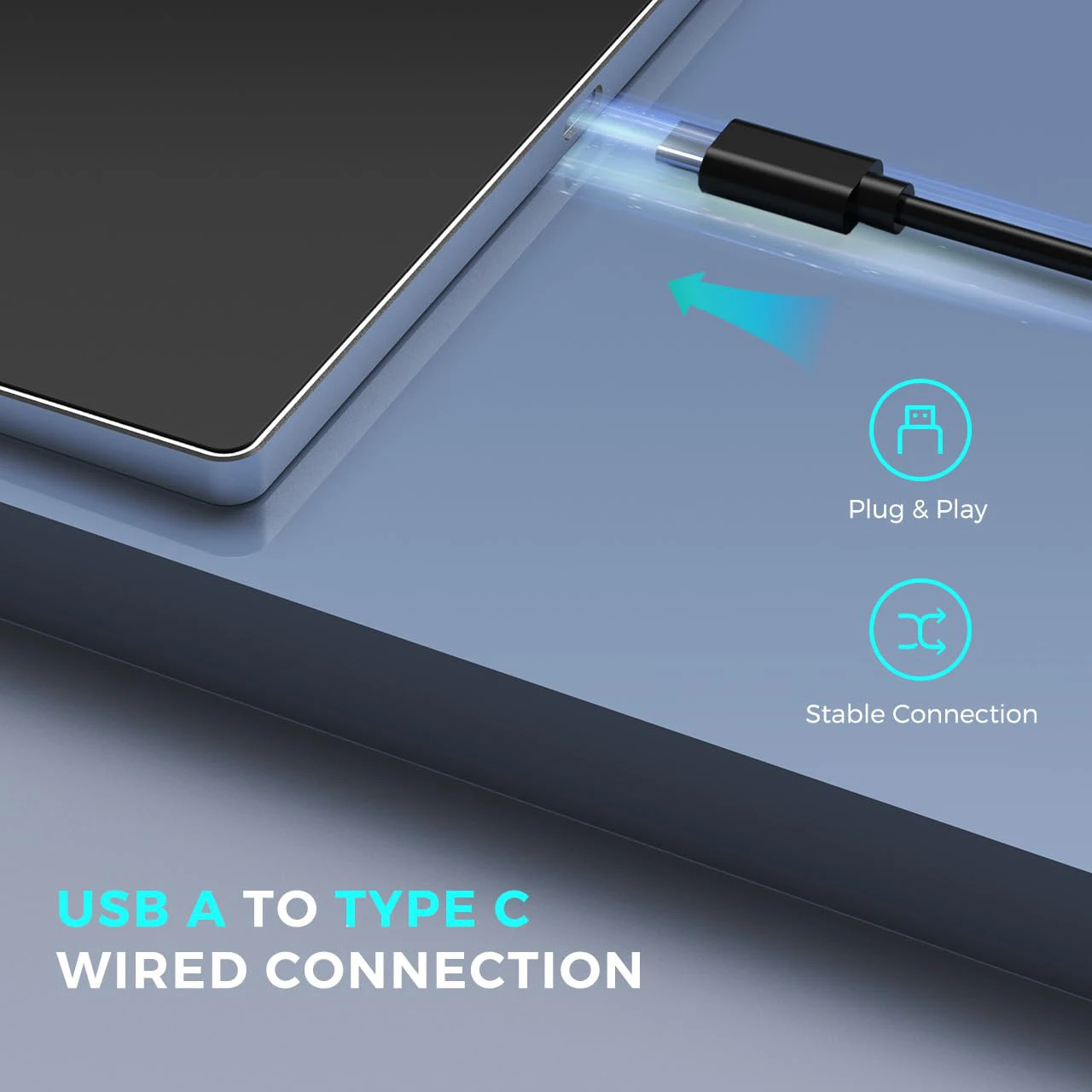 Trackpad: Wired, USB-C, Aluminum Mouse Pad Works with Windows 10/11 wired trackpad