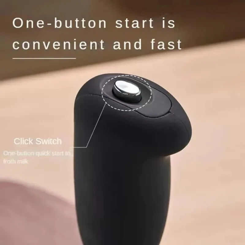 Compact USB Rechargeable Multi-Speed Milk Frother and Foam Maker