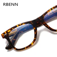 RBENN nouveau classique Anti lumière bleue lunettes de lecture hommes femmes mode Rivet carré presbytie lunettes lecteurs d'ordinateur + 1.5 1.75 2