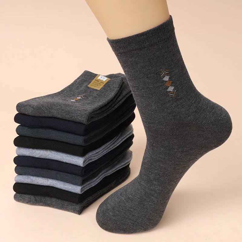 5 Pairs/Lot Men's Fashion Thickened Socks Four Seasons Leisure