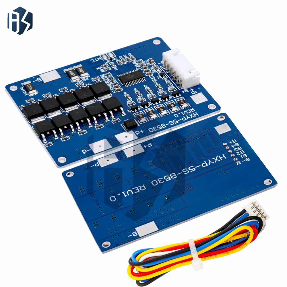 Scheda di Protezione Batteria al Litio 5S BMS 30A 45A 18V-21V per Batterie Li-ion 3.2V LiFePO4 con Bilanciamento e NTC - immagine 4