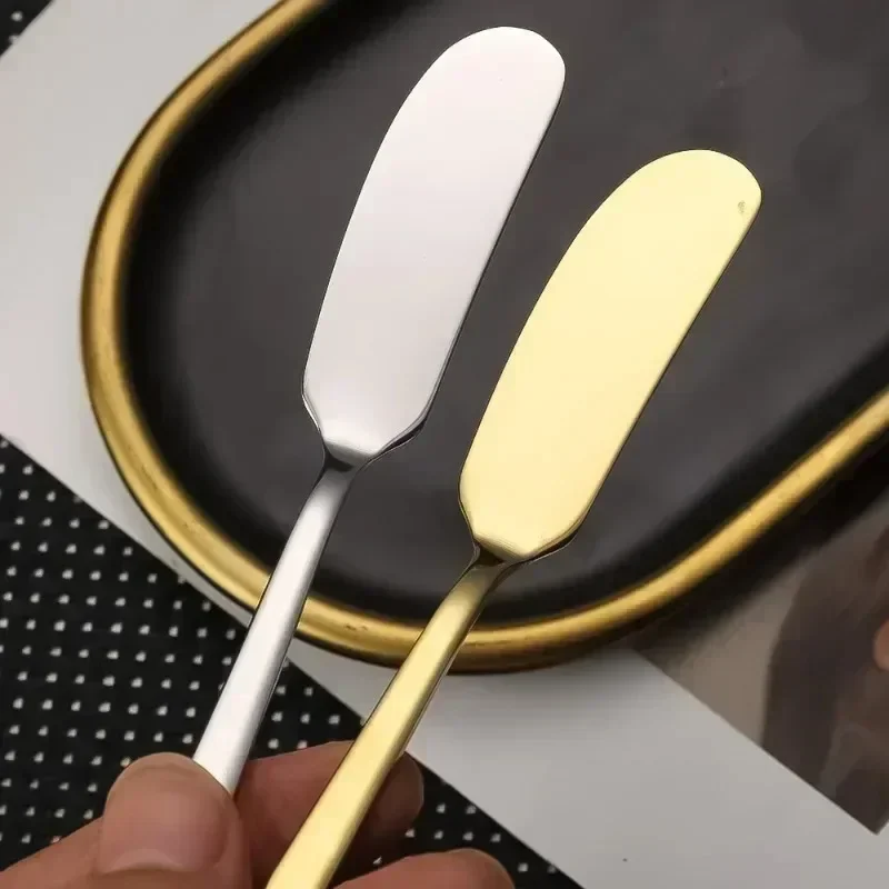 Stainless Steel Butter Knives Cheese Spreader Long Handle Dessert Knife Cream Bread Jam Wipe Tools Multipurpose Kitchen Gadget butter knife