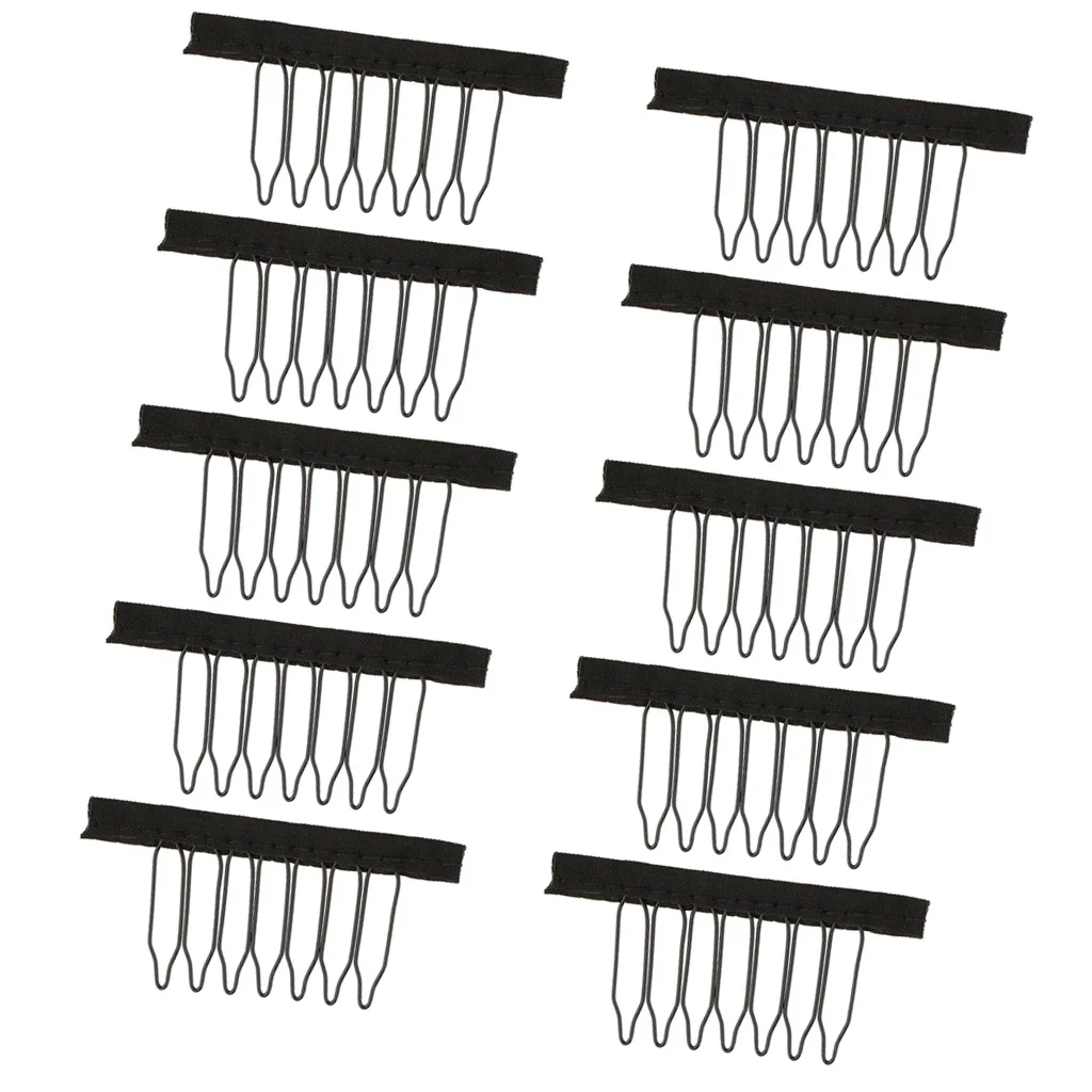 10Pieces 7 Teeth Hair Lace Wig Insert Combs Wig Cap Clips Wigs Accessories Wig Combs and Clips for Wig Cap