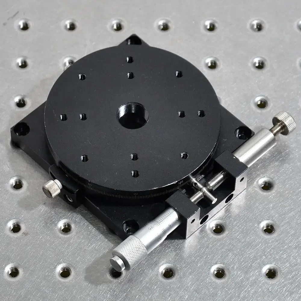 

MMT R1-917-B1-LR Manual R-Axis 360 Degree Rotating Sliding Table Angle Indexing Plate Fine-Tuning Sliding Table Aluminum