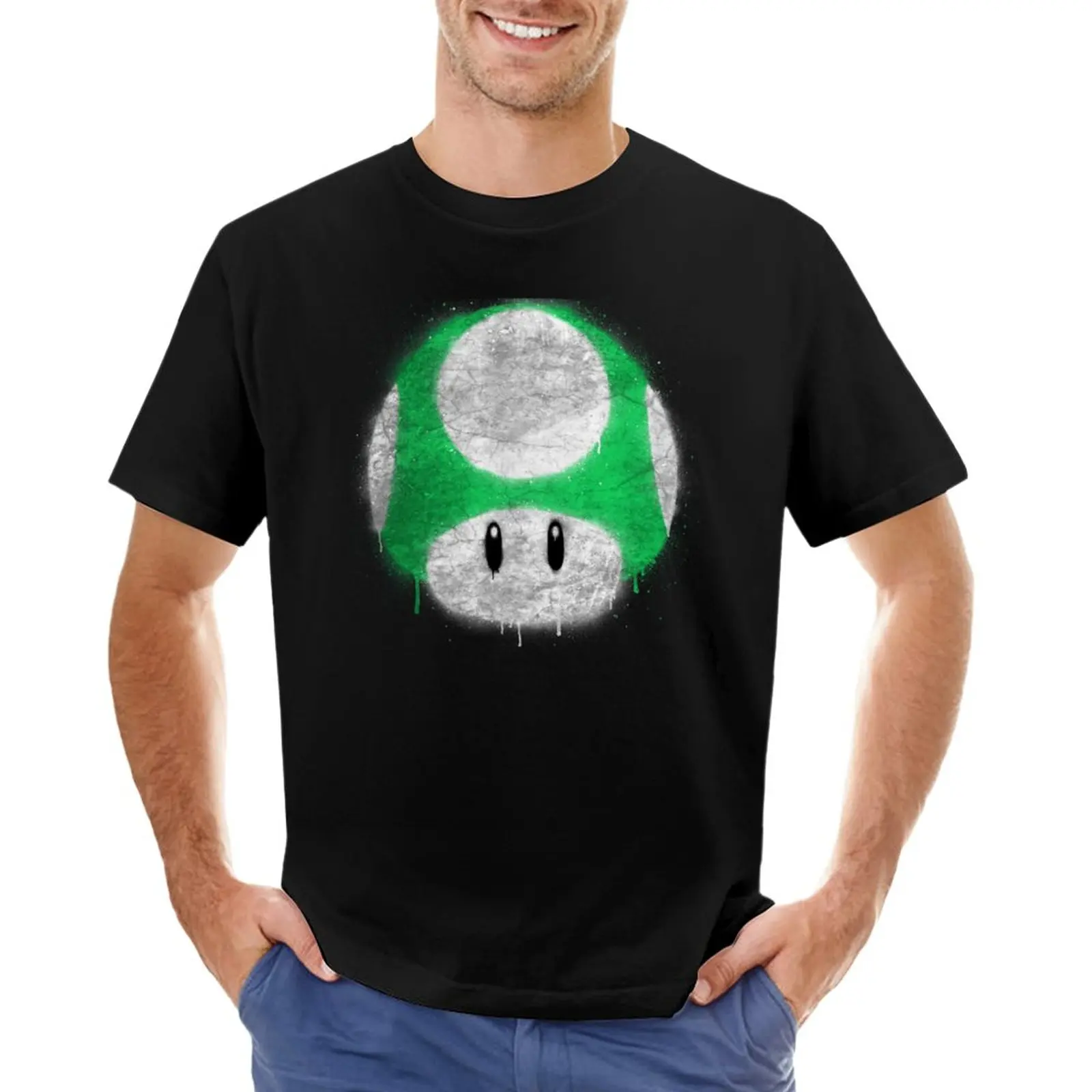 

1up Mushroom Graffiti T-Shirt quick drying shirt boys white t shirts anime T-shirt for a boy mens champion t shirts