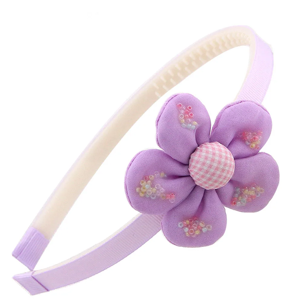 Girls Flower Hair Accessory Cloth Covered Hairbands Handmade Kids Headwear For Children Solid Hair Band DIY Headband Head Hoop travel accessory hat duck clips luggage backpack flower hat clips travel hat keeper clip print hat holder sweater clip