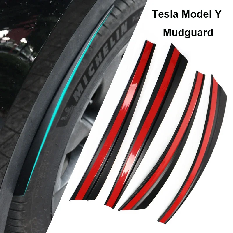 

4 шт., передние и задние зеркальные Брызговики Tesla