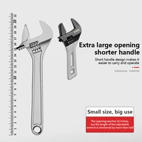 Grande clé ouverte réglable en acier, Mini clé universelle pour salle de bains, outils de réparation ménagers multifonctionnels pour tuyaux de salle de bains 6