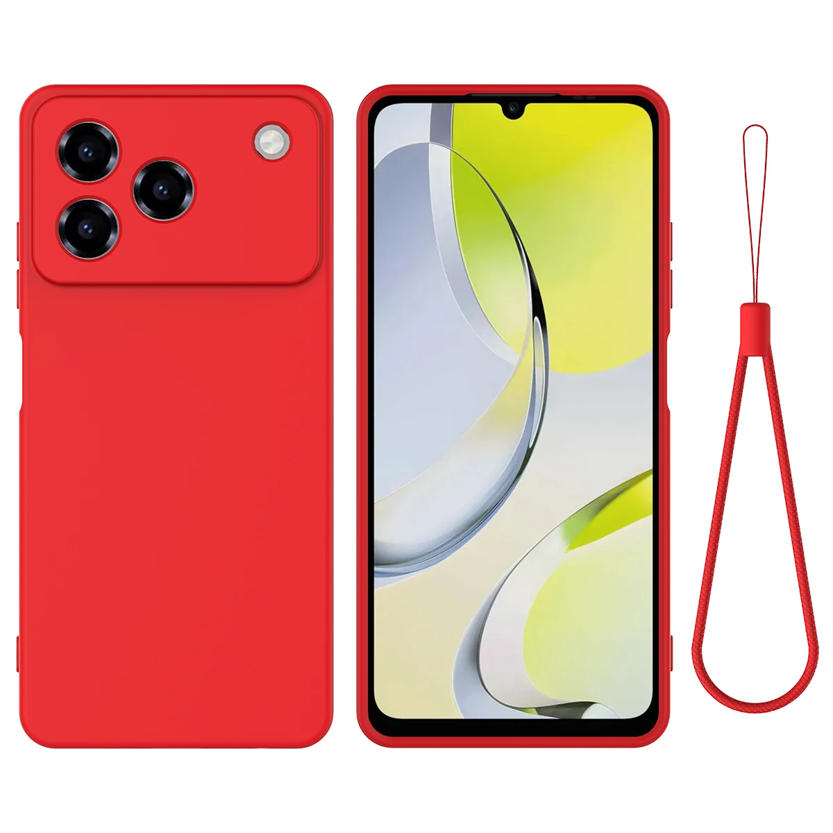 Silicone Ultra-Thin Anti-Fall Shockproof Case with Lanyard