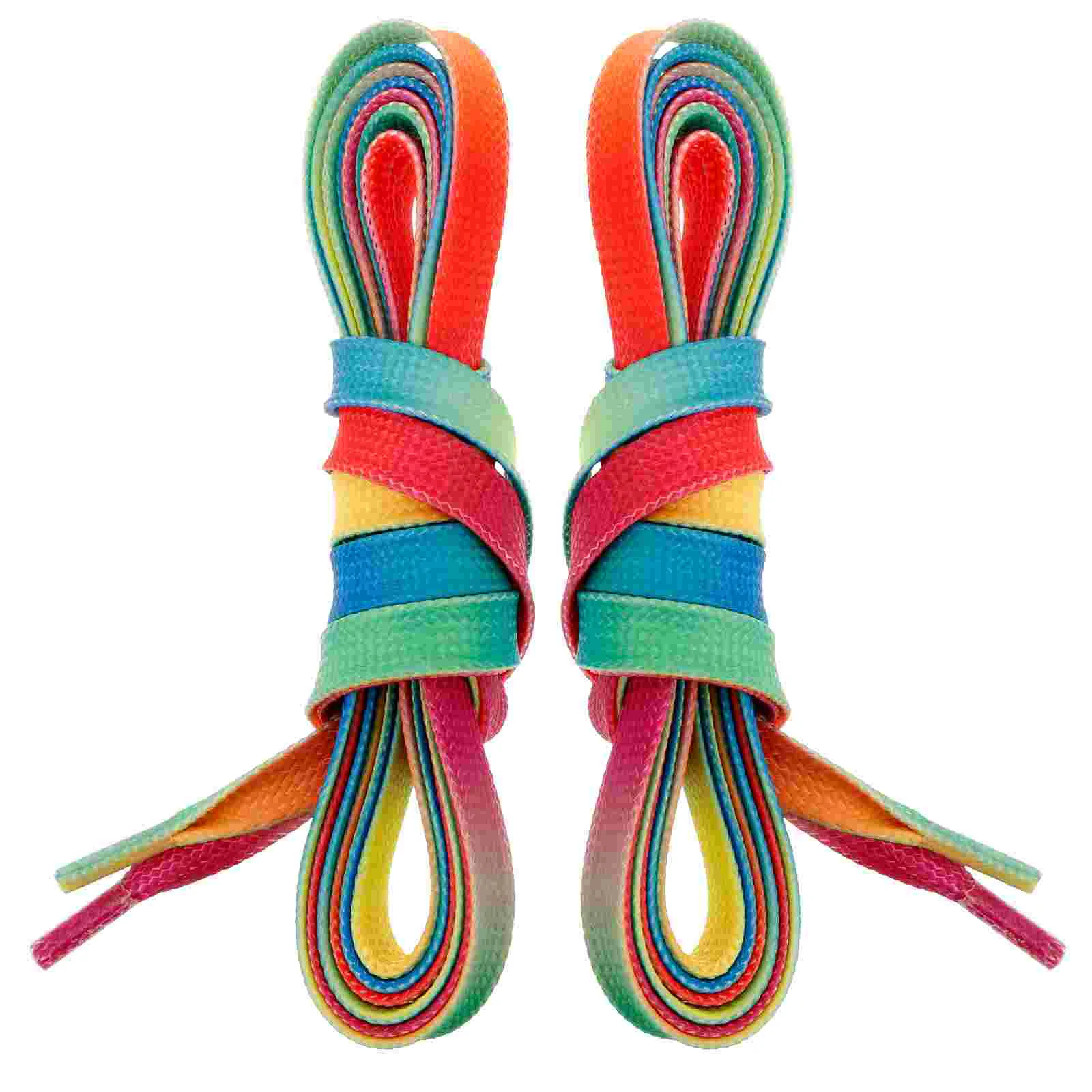 

Hockey Skate Laces Pair Rainbow Color Ice Hockey Roller Blad-E Skates Laces Waxed Shoe Lace Shoes Boots Figure Skates