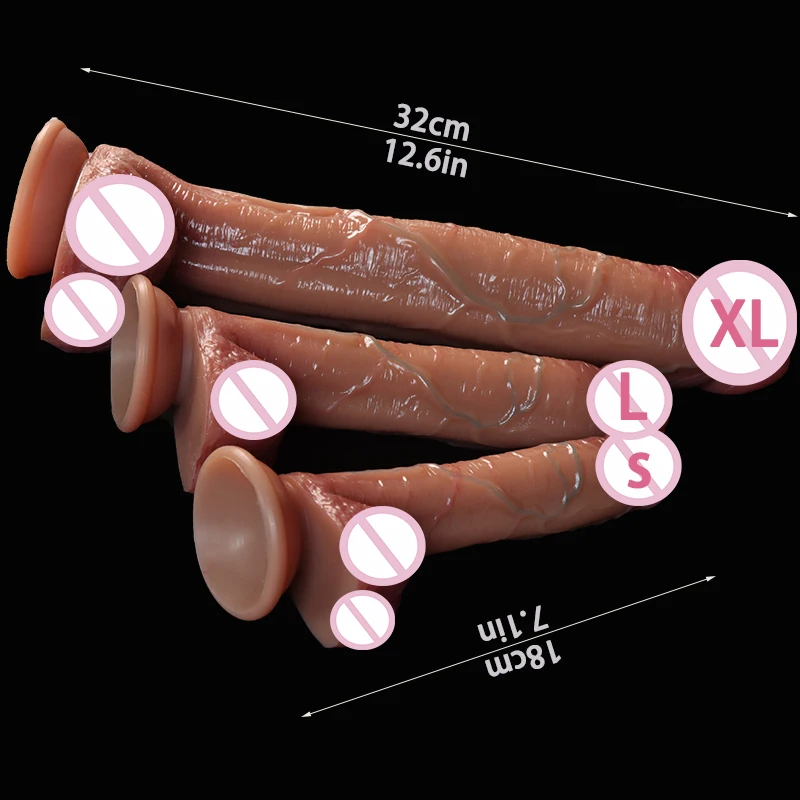Sex Toys Cosmetic dildo Real Skin Silicone Dildo Adult Products Realistic Suction Cup Dick Male Artificial Rubber Peni Sex Toys For Women