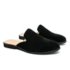 Half Shoes For Men Mules 2022 Suede Leather Italian Slip On Flat Summer Mens Casual Shoes Breathable Loafers Slippers Man Slides 1