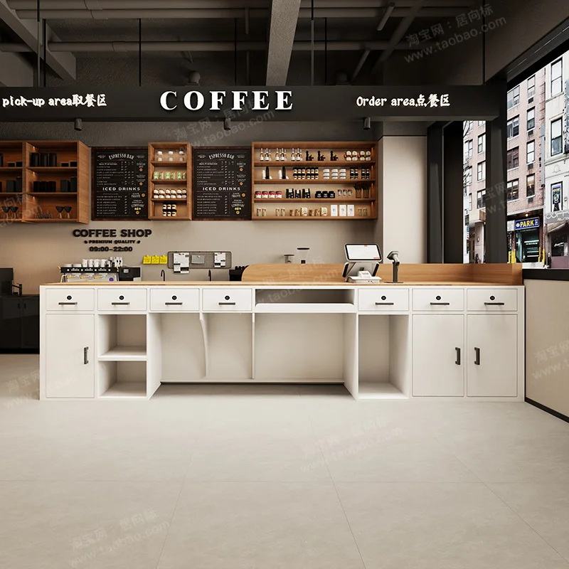 American Retro Reception Desks Coffee Cake Shop Catering Checkout Counter Church Pulpit Office Furniture Balcao Recep&ccedil;&atilde;o FYRD