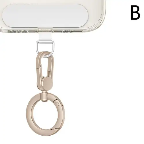 Metal Phone Lanyard Gasket Patch Rotatable Metal Buckle Hanging   Steel Clip Card Cord Tab Mobile Phone Accessories - Image 13