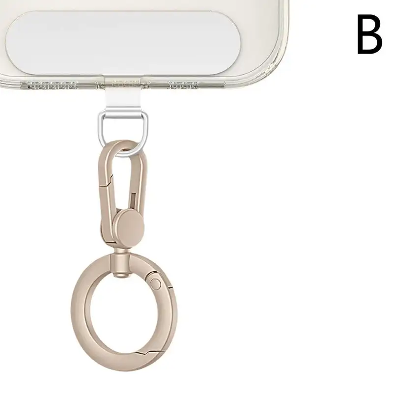 Metal Phone Lanyard Gasket Patch Rotatable Metal Buckle Hanging   Steel Clip Card Cord Tab Mobile Phone Accessories - Image 13