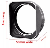 Square X100VI Shading Hood Compatible With Fujifilm X70 X100S X100T X100 X100F X100V Lens Filter Adapter Ring Metal Mount - Image 6