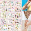 30 Sheets Cute Cartoon Temporary Tattoos for Hands Waterproof Tattoo Stickers for Children Rainbow Fruit Moon Fake Finger Tattoo 1