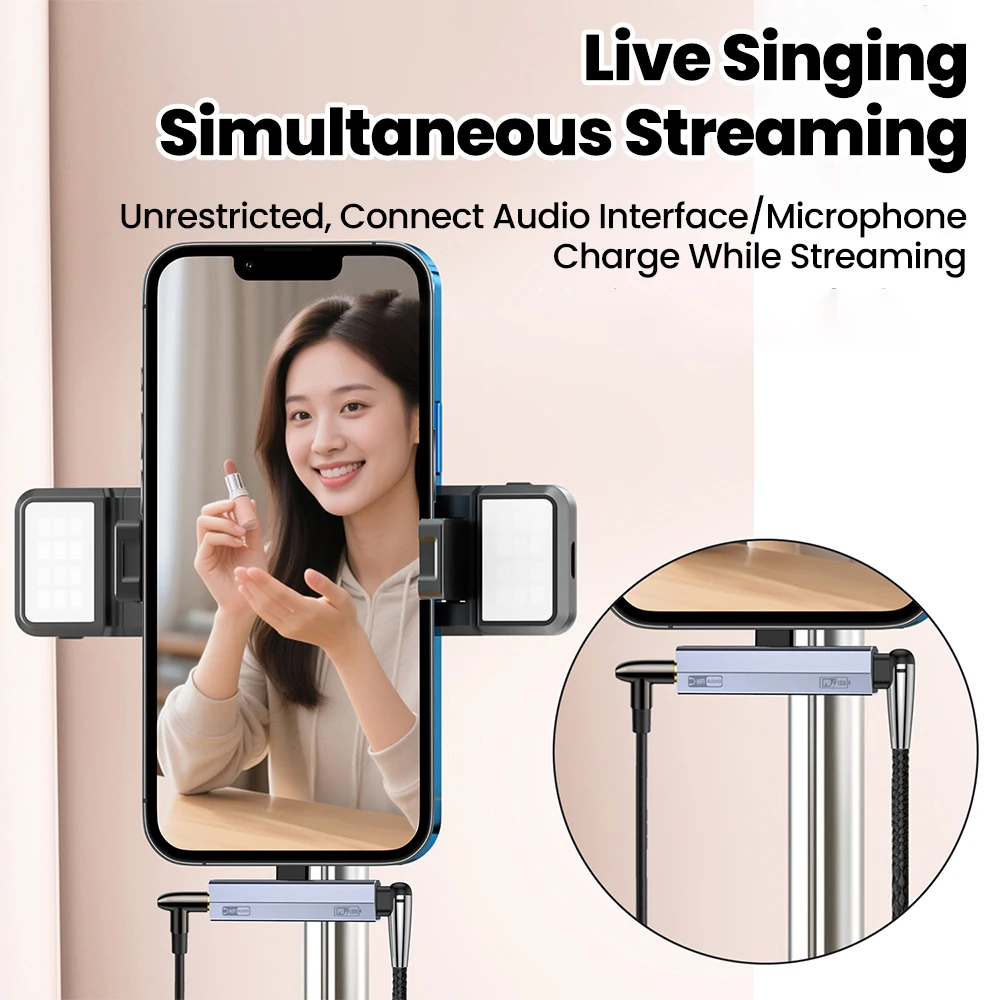 Universal USB-C to 3.5mm Audio and Charging Adapter – 2-in-1 10W/100W Fast Charge & Audio Converter