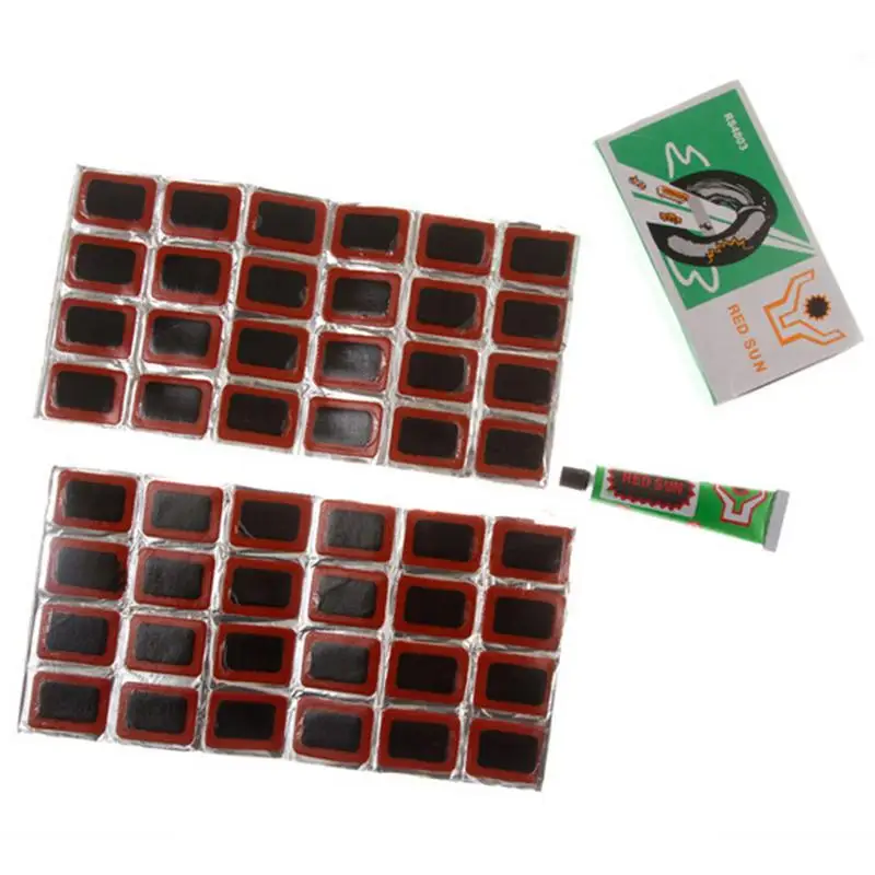 

Bicycle Flat Tire Repair Kit Tool Set Lightweight Round Bike Tyre Rubber Patch Piece Moto Tire Puncture Repair Tools Kits