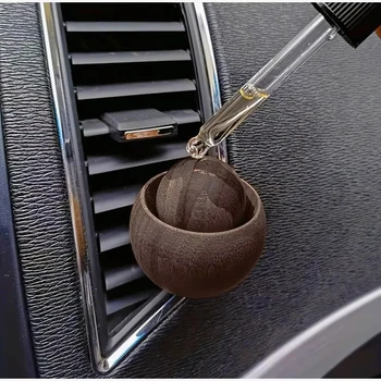 Diffusori di Oli Essenziali in Legno per Auto - Design Sferico, Decorazione per Camera da Letto, Diffusore per Auto e Casa, Fragranza Naturale