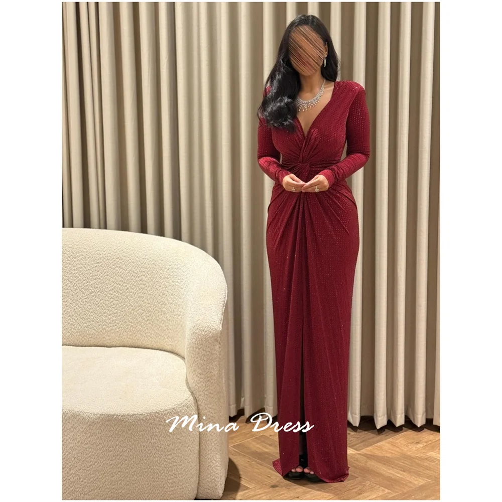 Mina Customized V-neck Arabic Evening Dress Luxury Elegant Long Sleeves Women's Elegant Dresses for Special Occasions Drive Prom - AliExpress 320 Mina Customized V-neck Arabic Evening Dress Luxury Elegant Long Sleeves Women's Elegant Dresses for Special Occasions Drive Prom - AliExpress 320