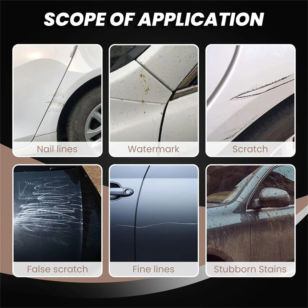 12pcs Nano Sparkle Cloth Magic Car Scratch Remover Car Polise Cleaning Nanosparkle Cloth for Vehicles Car Paint Deep Scratches 6