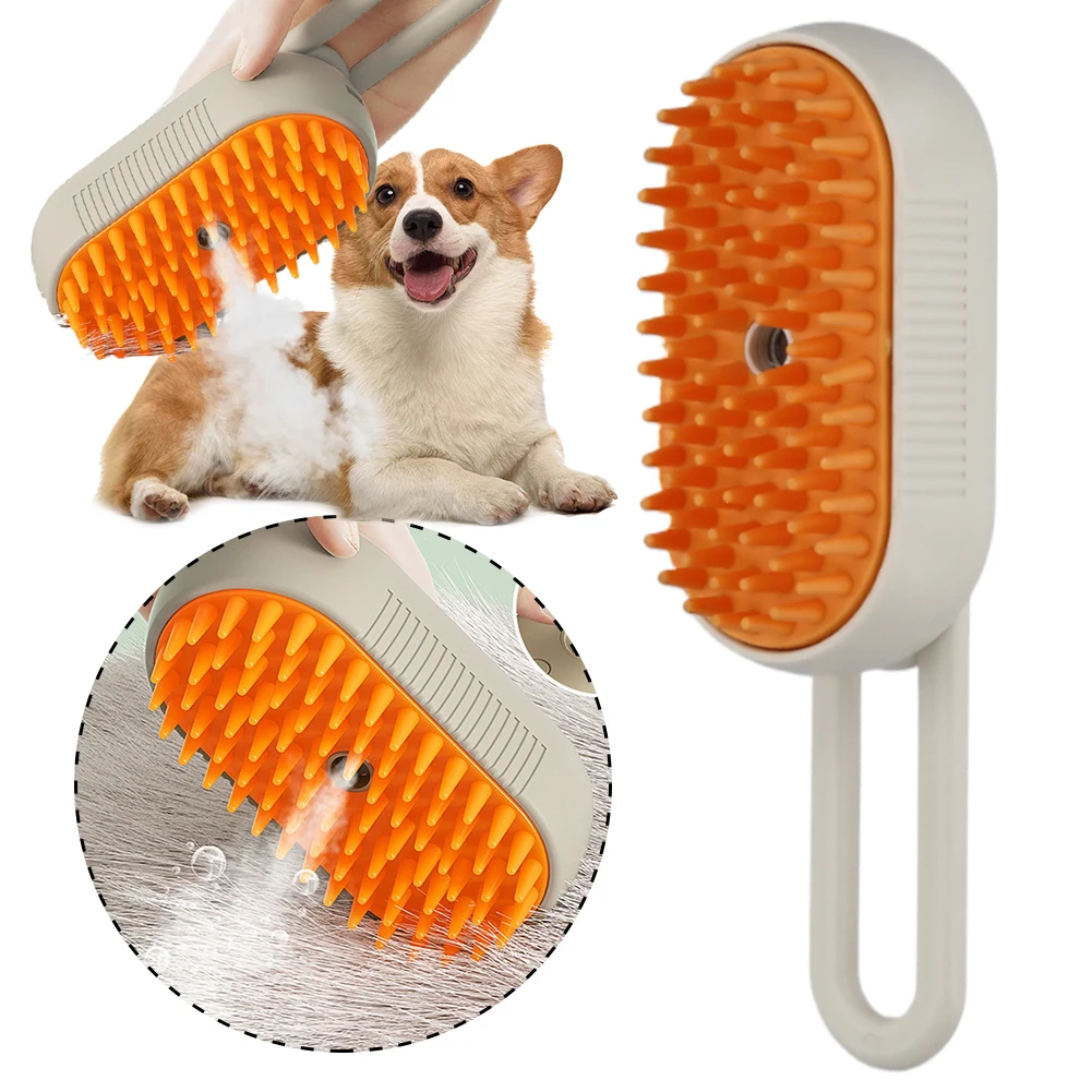 고양이 스팀 브러시 USB 전기 물 스프레이, 고양이 애완 동물 빗, 실리콘 개 목욕 마사지 브러시, 액체 그루밍 용품, 1-5 개