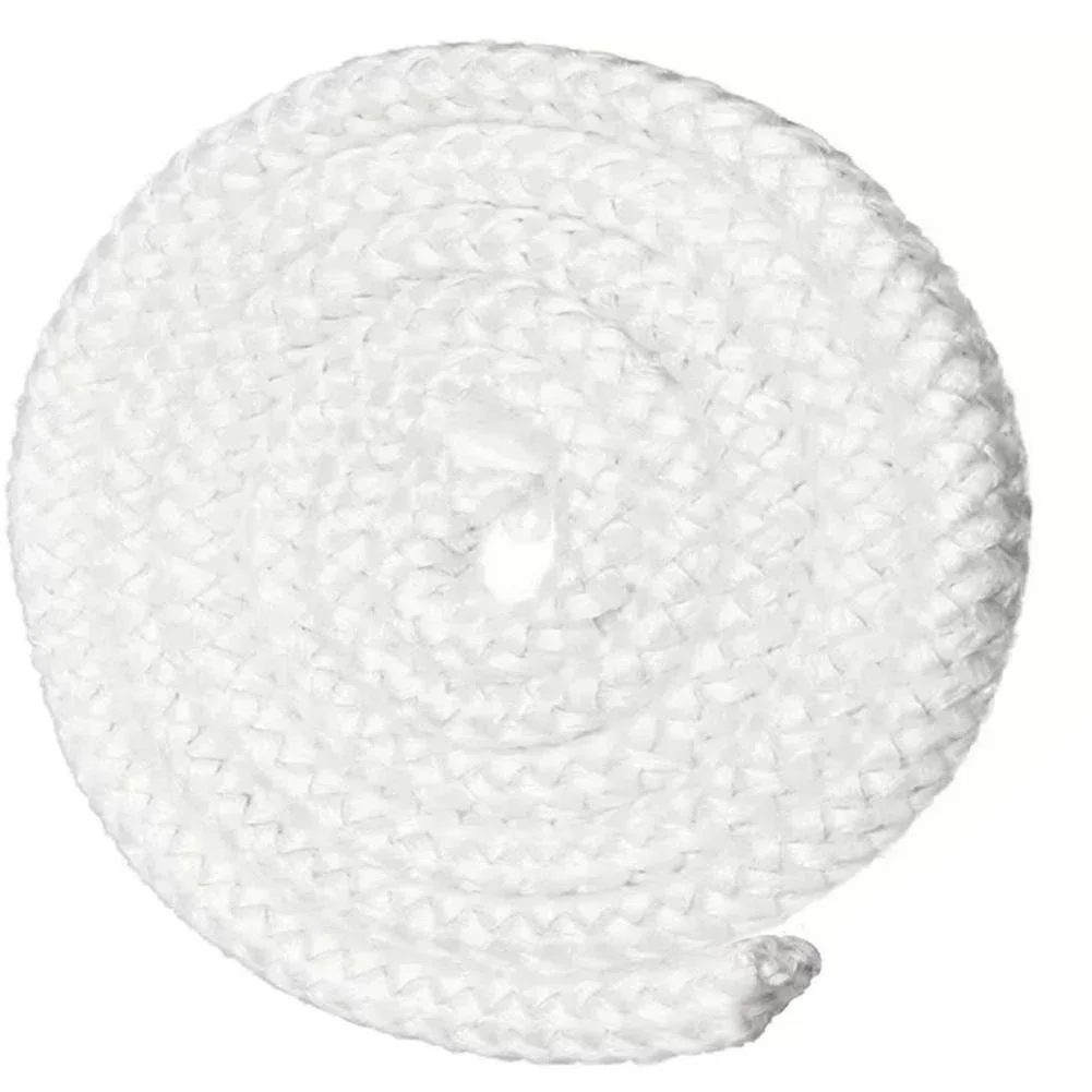 1*White Gasket Cord Stove Door Fireplace Cord Fiberglass High Temperature Woodburner Sealing Rope Replacement 6/8/10/12mm