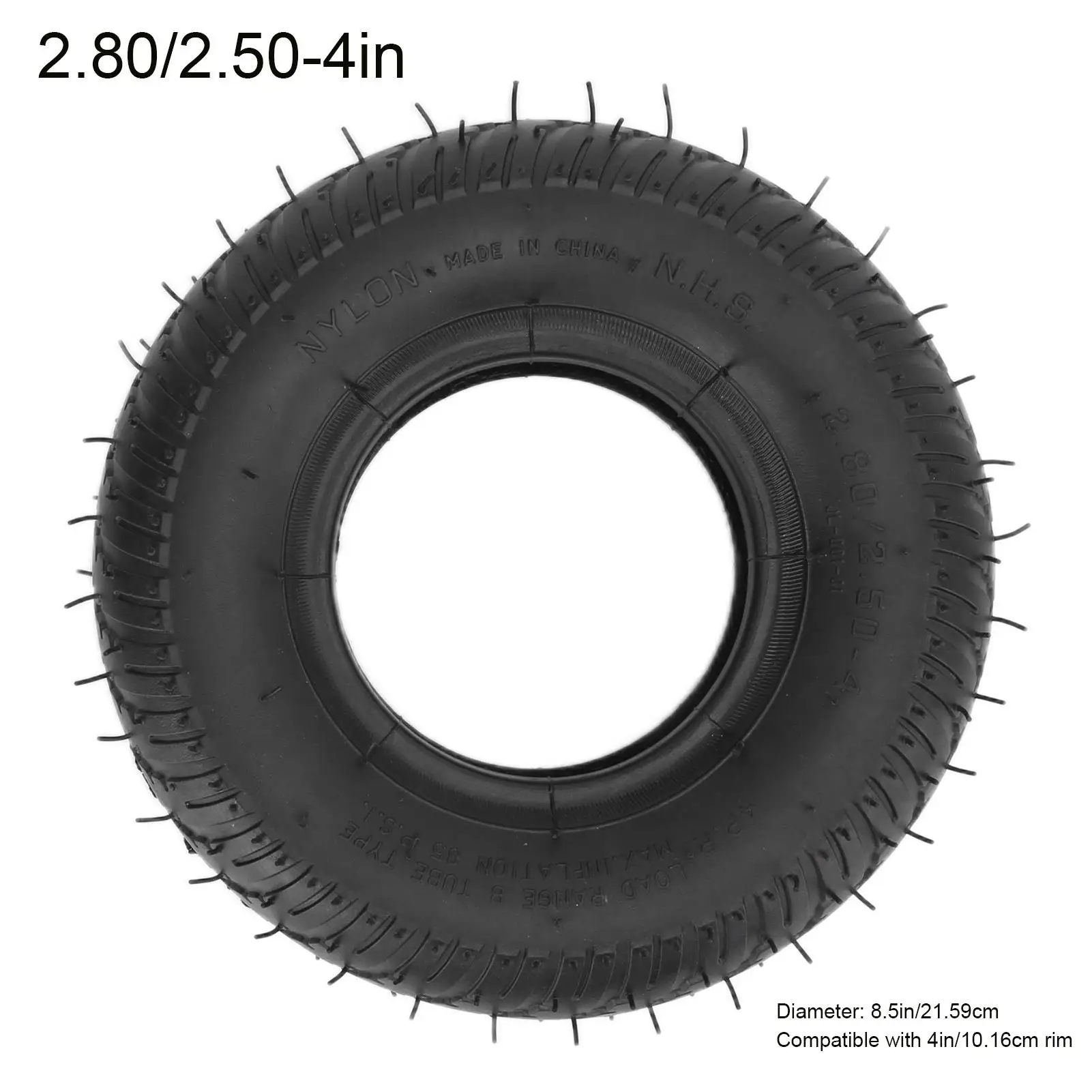Pneumatic Tire Compatible Scooter Tire for 4in /10.16cm Rim