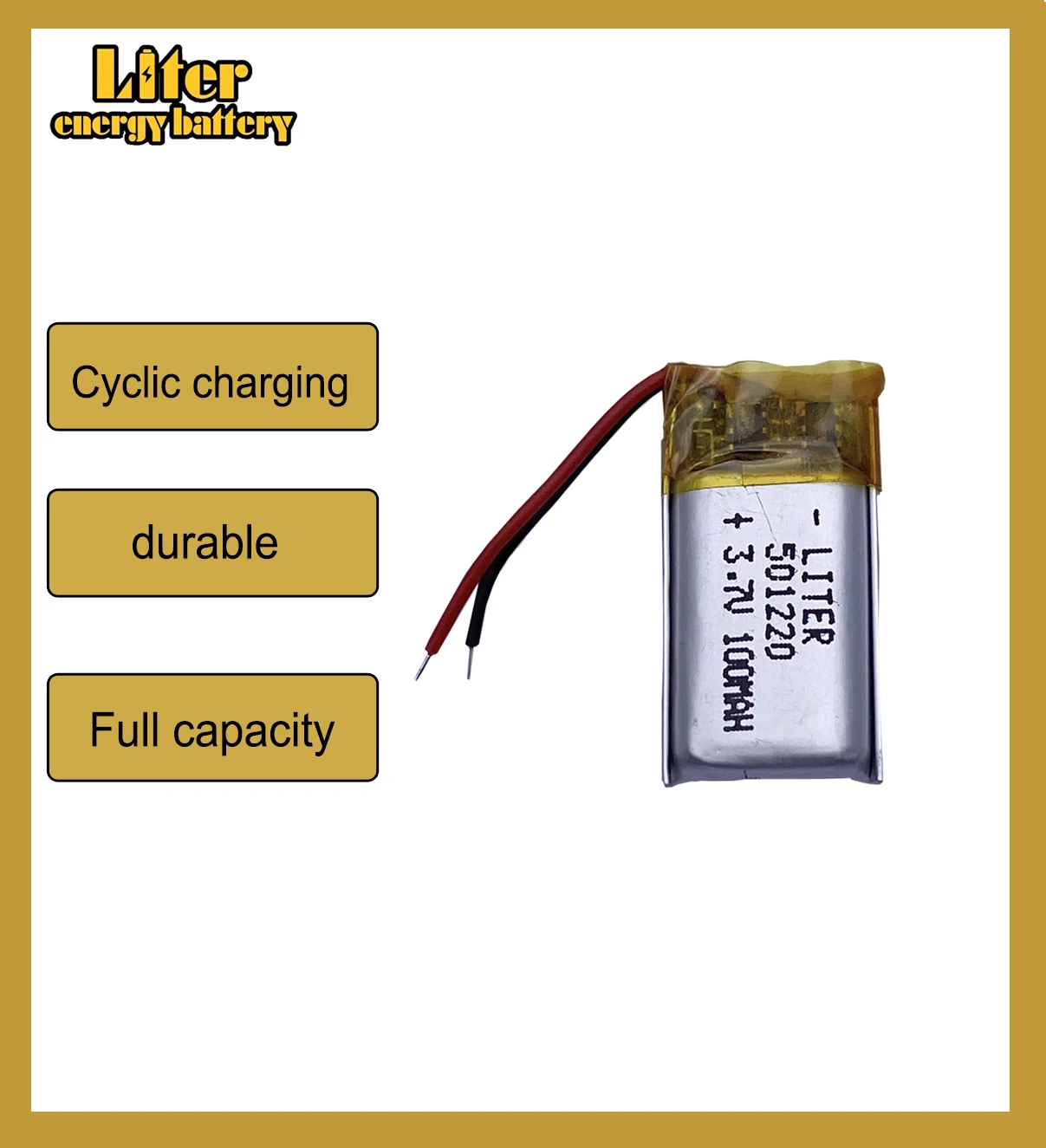 3.7V 100mah 501220 Lithium polymer Battery with protection board For MP5 Bluetooth Earphone