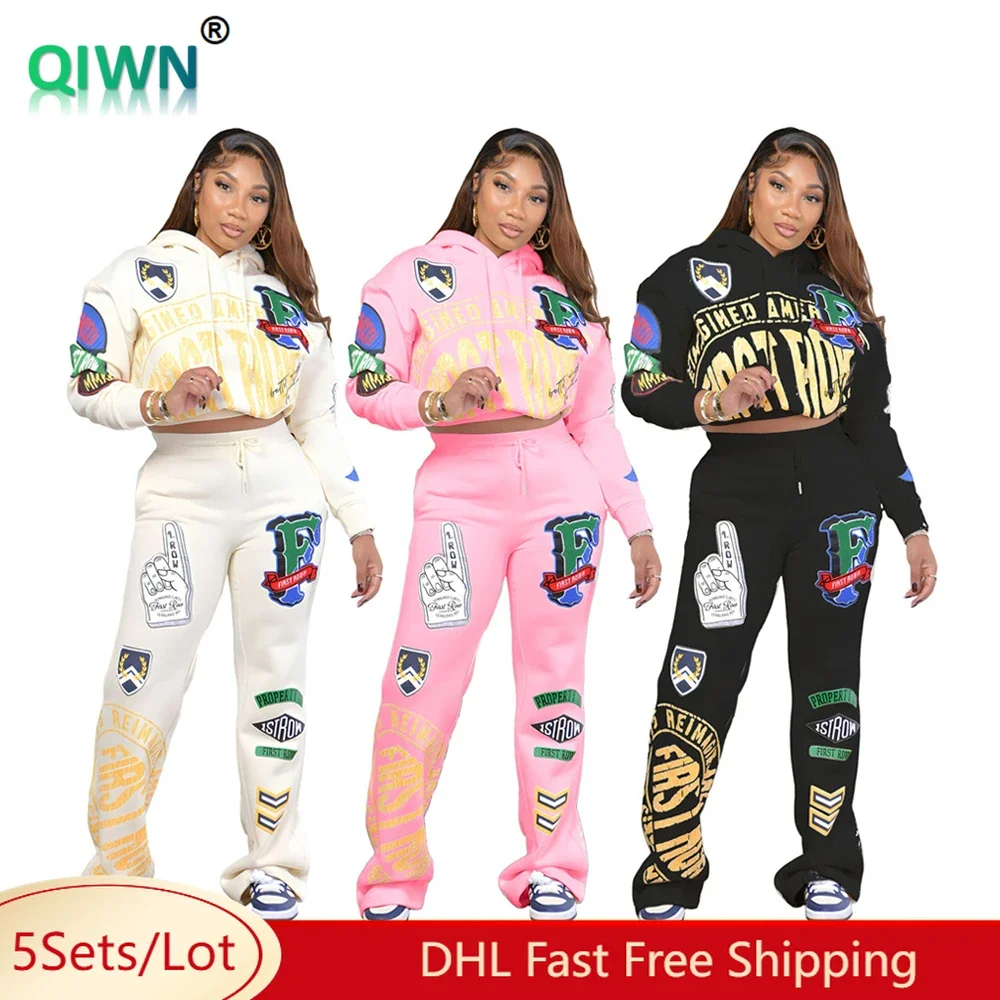 Print Sweatshirt & Trousers Sportswear 2Pcs
