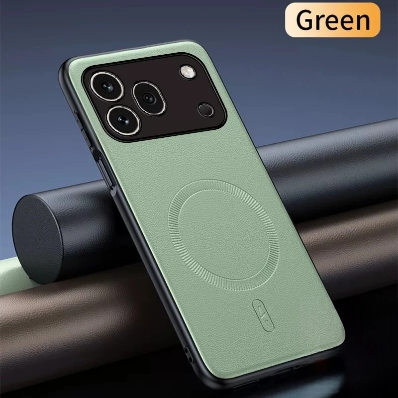 Premium Luxury PU Leather Magnetic Case - Soft Full Lens Camera Protection Cover