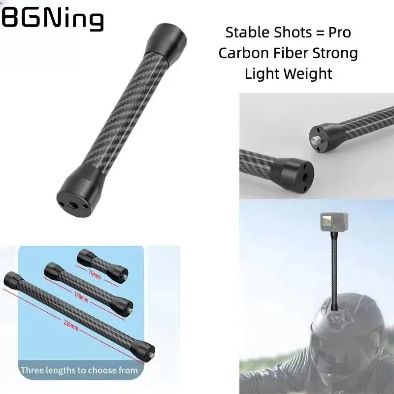 Leichter Carbonfaser-Selfie-Stick Verlängerungsstange 1/4 Zoll Schraube für DJI OSMO 360 Pocket4 für Insta360 X5 X4 für GoPro 13 Kamera