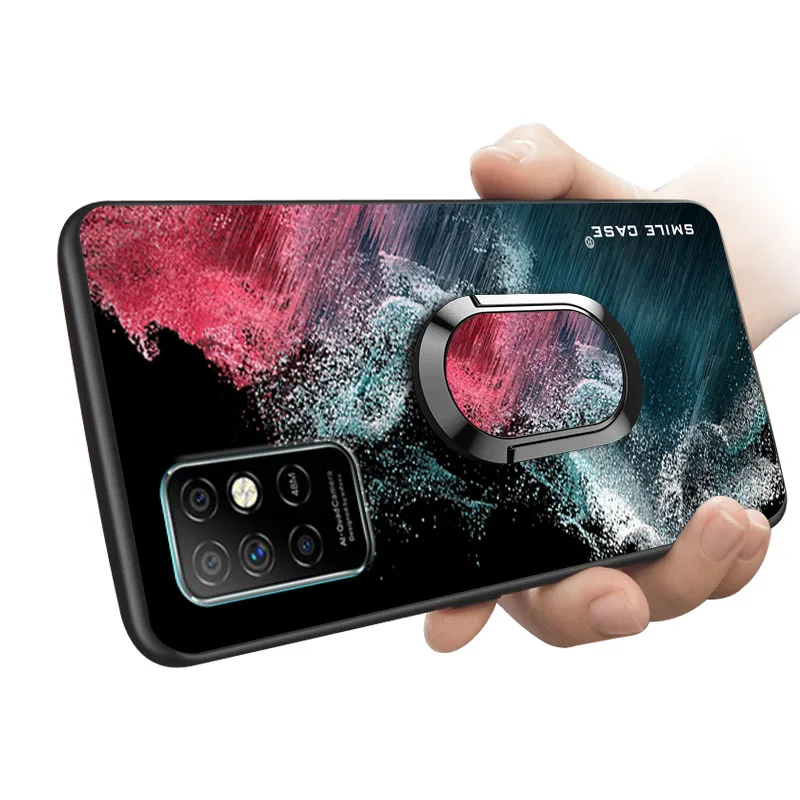 

Infinix Note 8 Case Luxury 6GB 128GB 6.95 Inch With Ring Magnetic function Soft Silicone Funda for Infinix Note 8 Cover