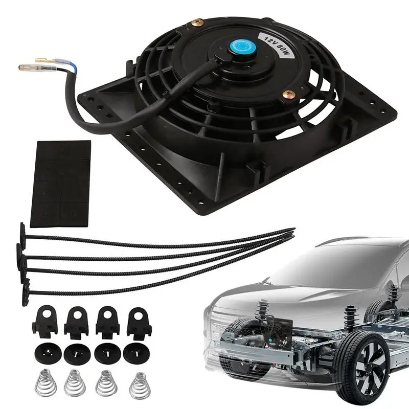 Electric Radiator Fan 6 Inch Electric Radiator Cooling Fan Assembly Kit 12V 80W 650CFM Cooling