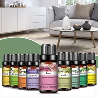 PHATOIL 10ml Pure Natural Rose Essential Oils for Humidifiers Diffuser Yoga Meditation Ylang Bergamot Lavender Vanilla Rosemary