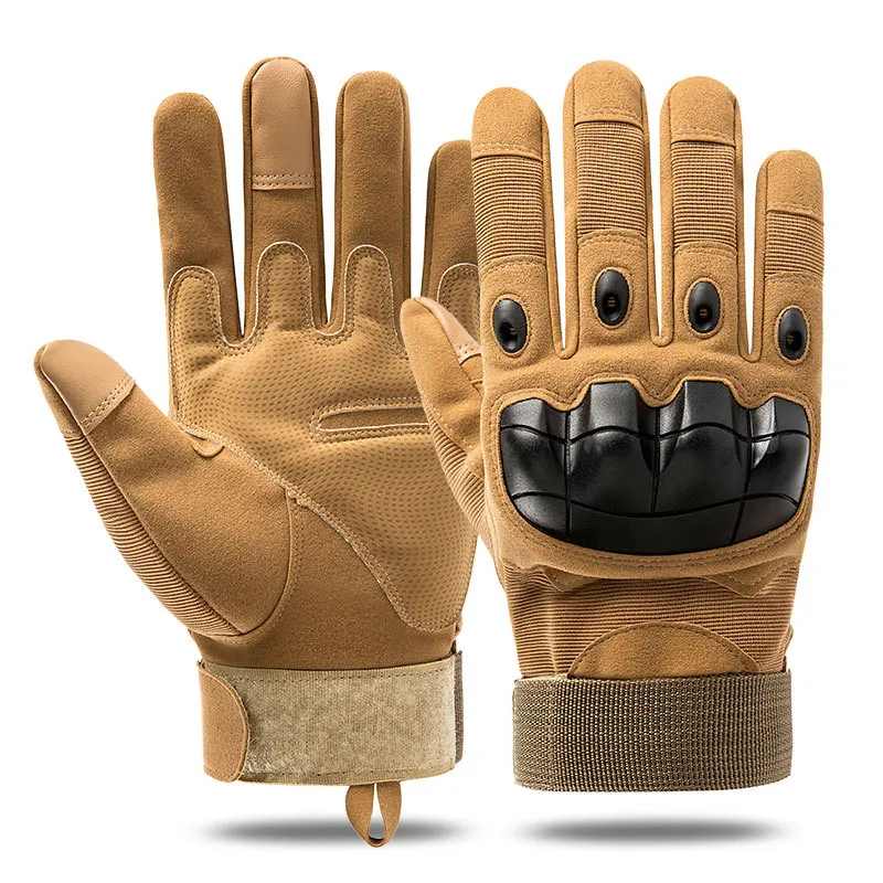 Guantes tácticos de medio dedo para hombre, de cuero sintético, sin dedos,  color negro, G223 - AliExpress