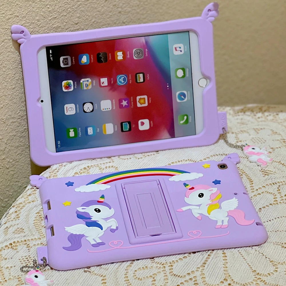 Unicórnio Estojo para Ipad 6th Geração 2023 Ipad 5th Geração 2023 Ipad ar 2014 Ipad ar 2013 Tablet 9.7 Kids Cover Crianças Capa 3d - Imagem 3